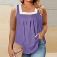 thumbnail image 1 of Homenesgenics Tank Tops for Women Plus Size Women's Pinted Sleeveless T-Shirt Loose Tops Purple XXXL, 1 of 5