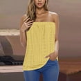 thumbnail image 1 of Homenesgenics Tank Tops for Women Plus Size Women Strapless Bandeau Tank Summer Casual Sleeveless Tube Shirt Blouse Tanks Yellow L, 1 of 5