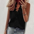 thumbnail image 1 of Homenesgenics Tank Tops for Women Plus Size Women's Casual Solid Color Ruffle Collar Long Sleeve Ruffle Shirt Blouse V-Neck Sleeveless Shirt Tops, 1 of 5