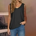 thumbnail image 1 of Homenesgenics Tank Tops for Women Plus Size Women's Solid Color Lazy Loose Casual Camisole Tops Black XL, 1 of 6