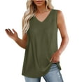 thumbnail image 1 of Homenesgenics Tank Tops for Women Women Fashion Summer Sexy Sleeveless Solid Color Light Loose Ventilation T-Shirt Plus Size under $5, 1 of 7