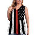 thumbnail image 1 of Homenesgenics Tank Tops for Women's Fashion Plus Size Printed Vest V-Neck Loose Sleeveless T-shirt Pullover Tops Clearance, 1 of 6