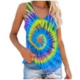 thumbnail image 1 of Homenesgenics Tank Tops for Women under $5 Fashion Women Tie-Dye Printed Sleeveless Tops Casual Round Neck Pullover Vest, 1 of 3