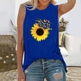 thumbnail image 1 of Homenesgenics Tank Tops for Women under $ 5 Plus Size Women Daisy Sunflower Print Sleeveless Vest Casual Loose Pullover Tunic Tees, 1 of 5