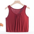 thumbnail image 1 of Homenesgenics Tank Tops for Women under $5 Women's Summer Casual Fashion Solid Color Short Sexy Round Neck Tank Tops Red XXXXL, 1 of 7