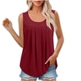 thumbnail image 1 of Homenesgenics Tank Tops for Women under $5 Women's Summer Casual Sleeveless Blouse CrewNeck Tops Solid Color T-Shirt Vest for Women, 1 of 7