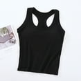 thumbnail image 1 of Homenesgenics Tank Tops with Built in Bras Women's Tank Tops with Built in Bras Solid Color Base Shirt Black L, 1 of 6