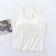 thumbnail image 1 of Homenesgenics Tank Tops with Built in Bras Women's Tank Tops with Built in Bras Solid Color Base Shirt White XL, 1 of 6