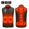 thumbnail image 1 of Homenesgenics Thermal Jacket Vest Heated Men and Women Winter Printed 9 Zone 3 Level Temperature Control Electric Black S, 1 of 7