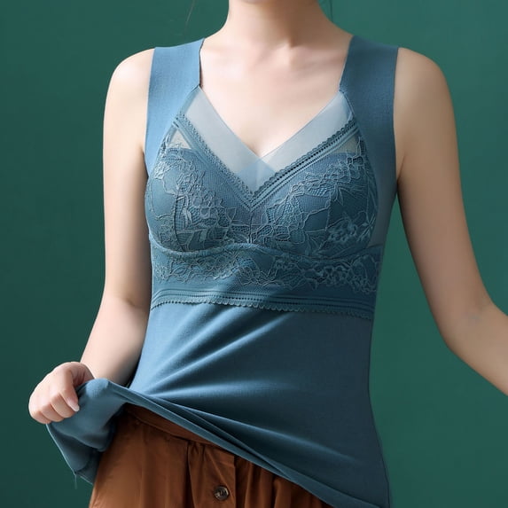 Homenesgenics Thermal Underwear for Women Winter Warm Self Heating Warm Shaping Wool V-Neck Warm Vest