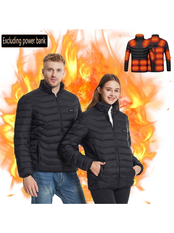 Thermal Warm Jackets for Men Winter under $10.00 Outdoor Warm Clothing Heated for Riding Skiing Fishing Charging Via Heated Coat