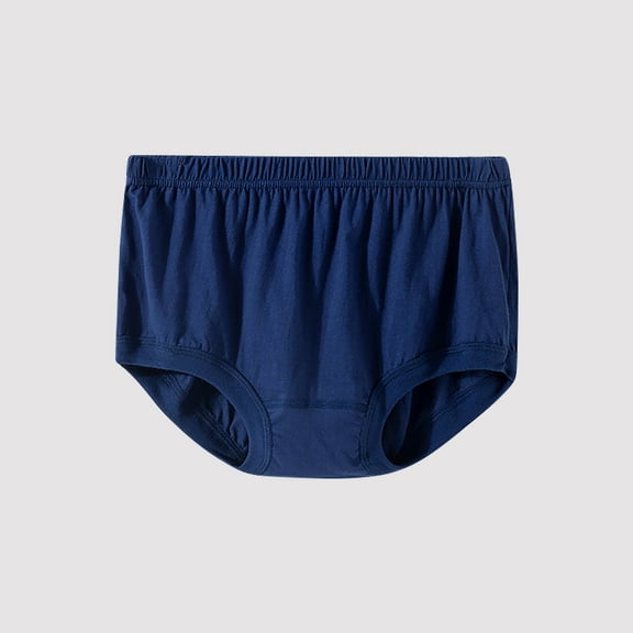 Homenesgenics Underwear for Women High Waist Ladies And Man Comfortable Solid Color Plus Size Abdominal Panties Hight Waiste Underpants Blue XL