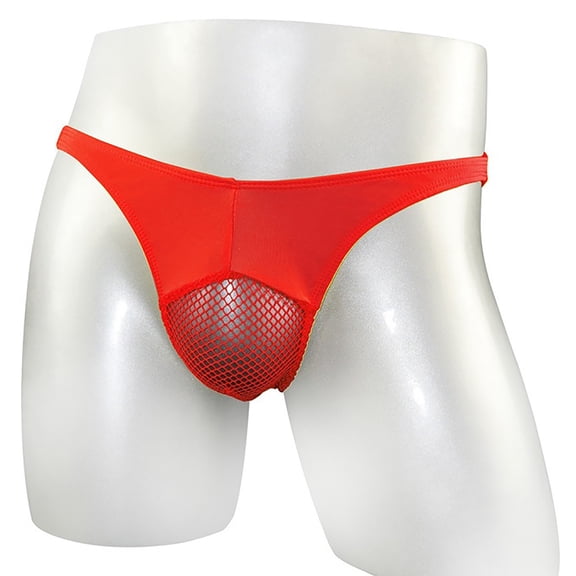 Homenesgenics Underwear for Women Plus Size under $10 Men's Erotic Underwear Semi Transparent Sexy Mesh Pants Red One Size