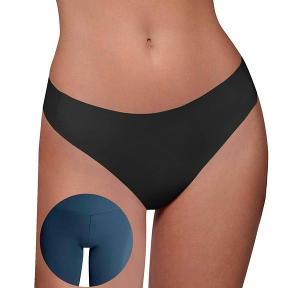 Homenesgenics Underwear for Women Plus Size Fashion Women's Breathable Soft Stretch Panties Underwear Comfortable Solid Briefs Black L