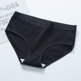 thumbnail image 1 of Homenesgenics Underwear for Women Plus Size Mid Cotton Crotch Women's Underwear All Cotton Stretch Breathable Comfortable Women's Pants Black XL, 1 of 4