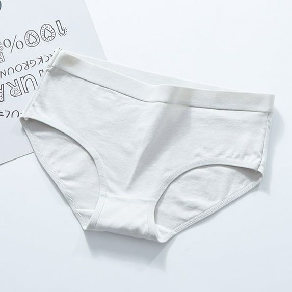 Homenesgenics Underwear for Women Plus Size Mid Cotton Crotch Women's Underwear All Cotton Stretch Breathable Comfortable Women's Pants Silver XL