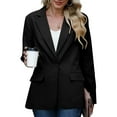 thumbnail image 1 of Homenesgenics Open Front Jackets Womens Bussiness Casual Blazers Open Front Long Sleeve Work office Blazer Jacket with Shoulder Pads Fall Fashion 2025 Black XL, 1 of 8