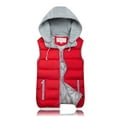 thumbnail image 1 of Homenesgenics Puffer Vest for Women Plus Size with Hood 10 Colors Fashion Women Winter Warm Coat Vest Wadded Jacket Red M, 1 of 7