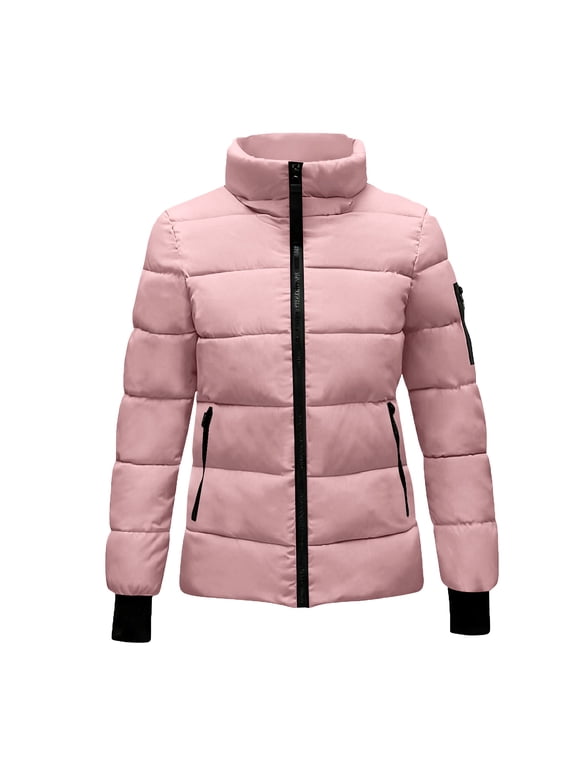 Winter Coat Winter Clothes Women's Winter Tops and To Overcome Outer Long Sleeve Coats Jacket with Pocket Pink XXL