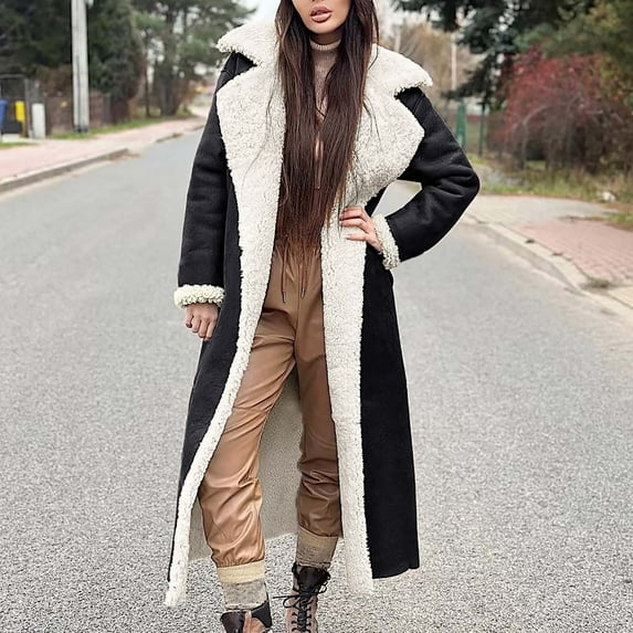 Homenesgenics Winter Coats for Women Plus Size 5 X Fleece Jackets Womens Warm Faux Coat Zipper Long Sleeve Outerwear