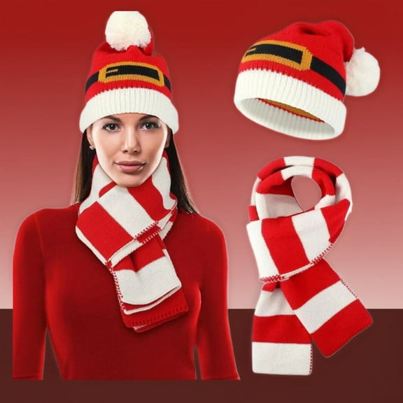 Homenesgenics Winter Hats for Women with Scarf and Gloves Set,Winter Outdoor Fashion Hats Beanies Brushy Black Free Size