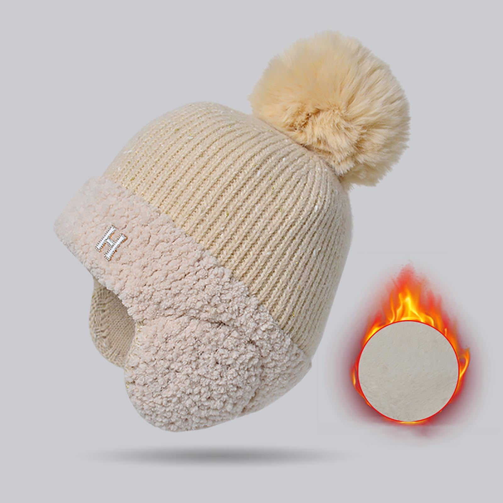 Homenesgenics Winter Hats with Ear Flap for Women Winter Fashion Hat