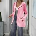 thumbnail image 1 of Homenesgenics Winter Jackets Plus Size ! Women's Street Style Zipper Hoodie Hooded Sweatshirts Long and Plush Jackets Pink M, 1 of 6