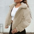 thumbnail image 1 of Homenesgenics Winter Jackets for Women Plus Size under $10.00 Women's Fashion Winter Warm Plush Zipper Solid Color Long Sleeve Coat White XXXL, 1 of 6