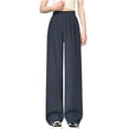 thumbnail image 1 of Homenesgenics Winter Pants 2025 Women's Fashion High Waist Wide Leg Pants Solid Color Versatile Casual Suit Pants, 1 of 5