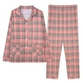 thumbnail image 1 of Homenesgenics Women's Button Casual Long Sleeve Tops Loose Printing Pants Home Clothing Pajamas Set Womens Clothes under $8, 1 of 2