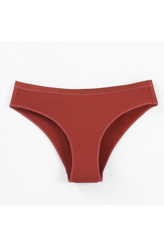 Women's Seamless Plus Size High Waist Lace Cotton Underwear - Soft Comfy Breathable Panties Briefs Hipster Boy Shorts Thong Female Underpants Red M