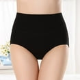 thumbnail image 1 of Homenesgenics Women's Solid Color High Waist Briefs Lift The Hip Cotton Underpants Womens Clothes under $8, 1 of 3