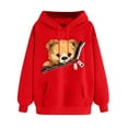 thumbnail image 1 of Homenesgenics Womens Hoodies under $10 Women's Graphic Winter Hoodie Pullover Tops Long Sleeved Comfortable Sweatshirt Red S, 1 of 4
