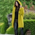 thumbnail image 1 of Homenesgenics Womens Plus Size Women's Long Sleeve Pure Color Loose Long Sweater Cardigan Hooded Outerwear, 1 of 7