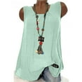 thumbnail image 1 of Homenesgenics Womens Sleeveless Tops Size 2X Womens Cotton Linen Sleeveless Baggy T-Shirt Vest Tee Blouse Tank Tops Plus Size, 1 of 9