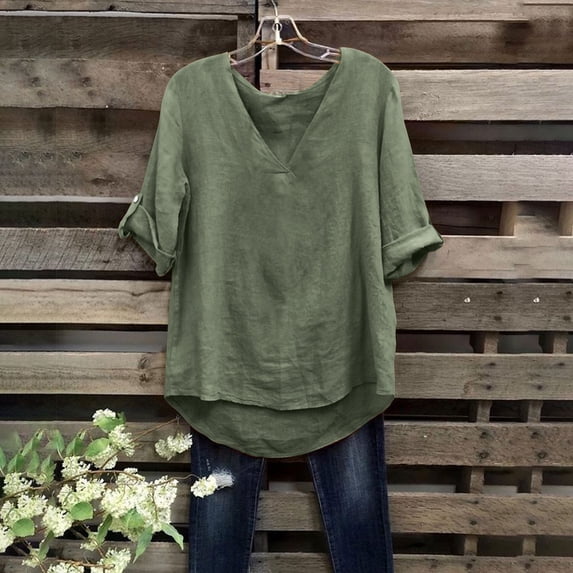Homenesgenics Womens Tops Loose Lightweight Plus Size Spring Summer 2025 Short Sleeve Fashion Solid Shirt Female Round Neck T-Shirt