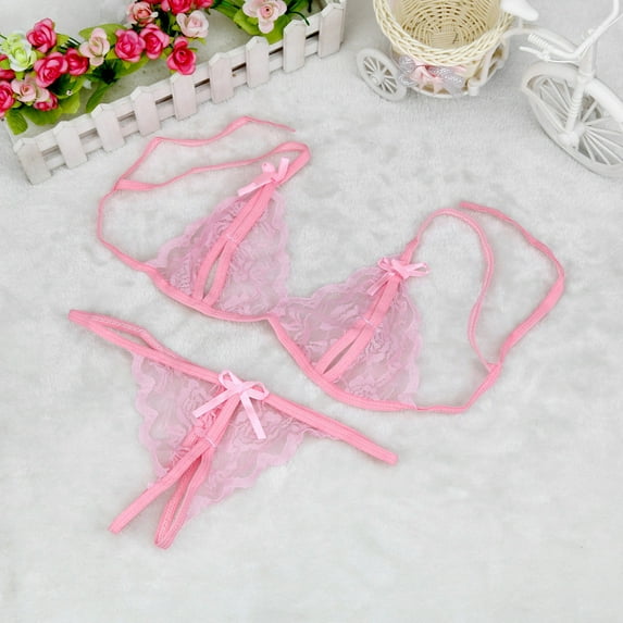 Homenesgenics Womens Underwear Packs Bikini Thong Women Lady Sexy Lingerie Lace Underwear Sleepwear G-string Lingerie Gifts for Women