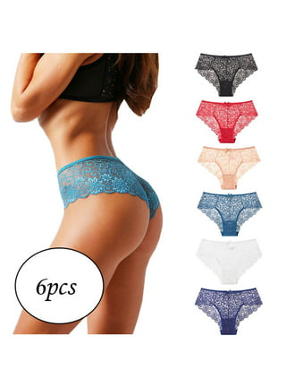 6pcs/lot Women Seamless Underwear Transparent Hollow Women's Lace