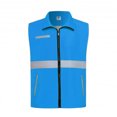 thumbnail image 1 of Homenesgenics Yellow Jackets Vest Women's Tank Tops Outdoor Fishing Travel Hiking V-Neck Reflective Traffic Vest Blue XXXXL, 1 of 4