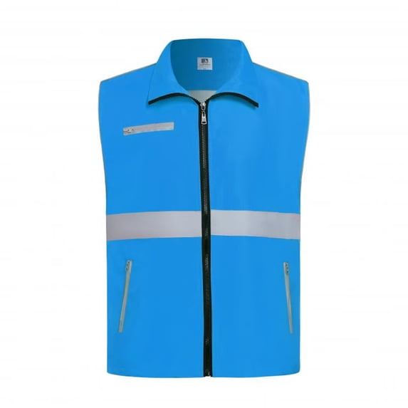 Homenesgenics Yellow Jackets Vest Women's Tank Tops Outdoor Fishing Travel Hiking V-Neck Reflective Traffic Vest Blue XXXXL