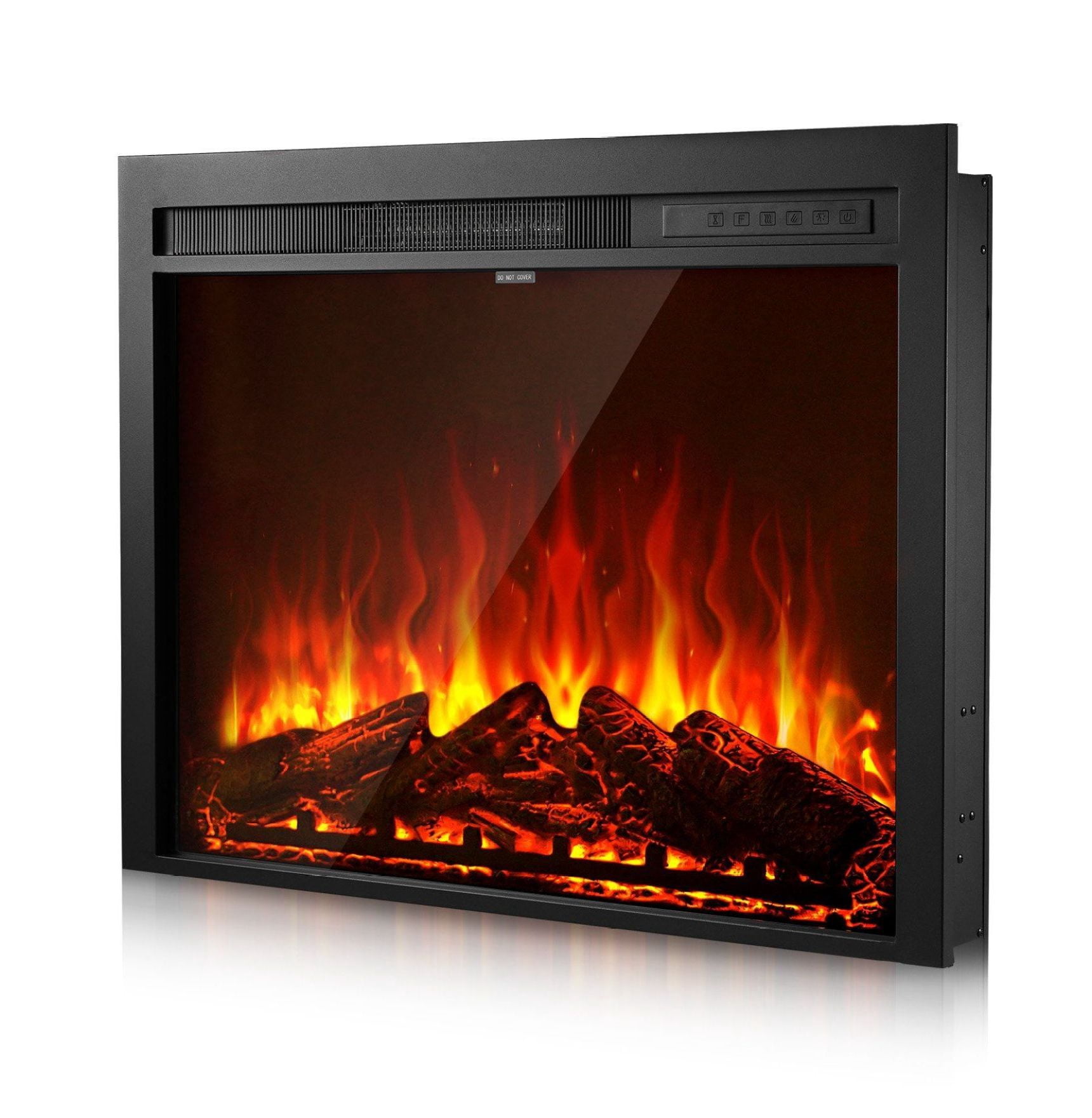 Homenest 35 inch Recessed Wall Mounted Electric Fireplace Insert, 750W ...