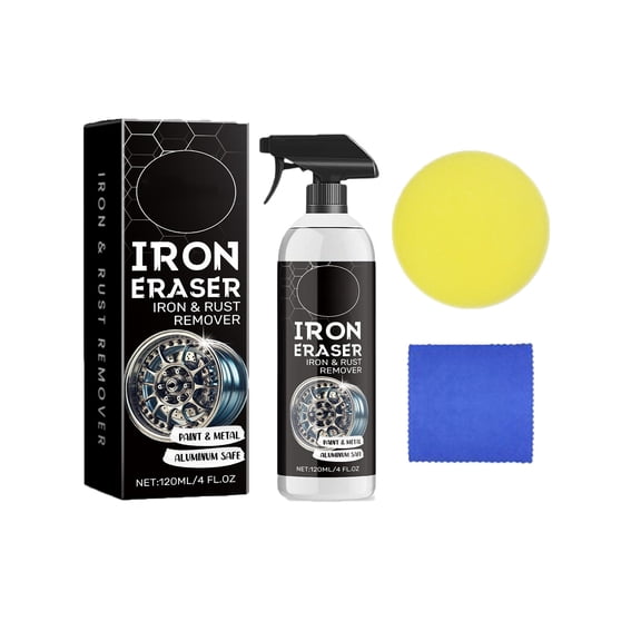 Homenest Acid-Free Car Paint Wheel Iron Fallout Remover Spray 120ml, Rust Remover for Wheels Chrome Exhaust, Brake Dust Removal Oxidation Cleaner for Auto Detailing
