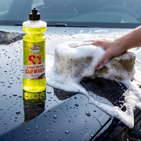 Homenest Car Wash Soap & Polish - 568ml pH Neutral Car Shampoo with High Foam Formula, Gentle Paint-Safe Auto Detergent for Hand Wash Foam Cannon, Leaves Streak-Free Shine on All Vehicle Surfaces