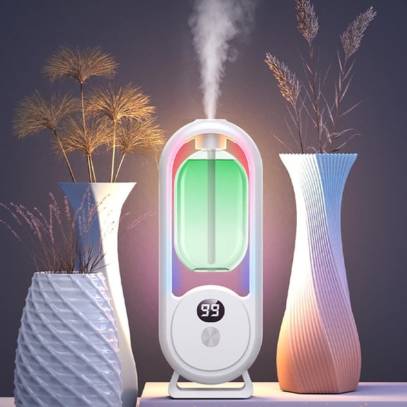 Homenest Digital Display Aromatherapy Diffuser Essential Oil Diffuser with Automatic Mist Spray Ambient Light for Bedroom Home,Green