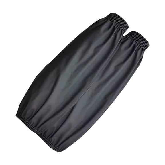 Homenest Leather Work Sleeves Forearm Protectors for Gardening Pruning Anti Scratch Arm Guards Welding Sleeves Black One Pair