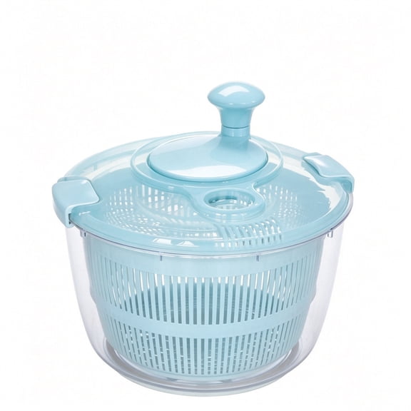 Homenest Multifunctional Salad Spinner with Centrifugal Drying System, Vegetable Washer & Colander for Lettuce, Fruits and Kitchen Food Prep,Blue