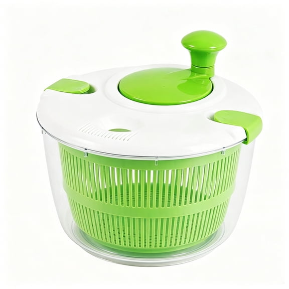 Homenest Multifunctional Salad Spinner with Centrifugal Drying System, Vegetable Washer & Colander for Lettuce, Fruits and Kitchen Food Prep,Green