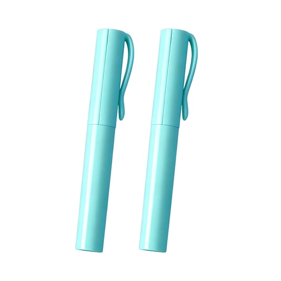 Homenest Portable Pen Style Scissors 2 Pack Foldable Safety Scissors Compact Mini Travel Shears for Teens Classroom Crafts Office,Green