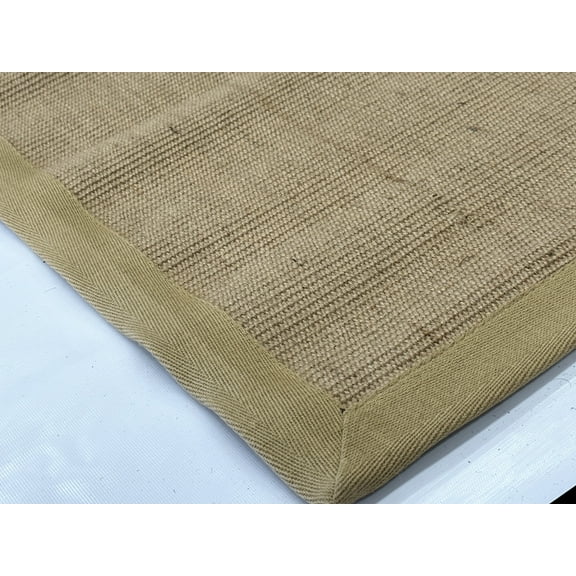 Homenmore Micro boucle Jute Mat Cotton Boarder 2x3