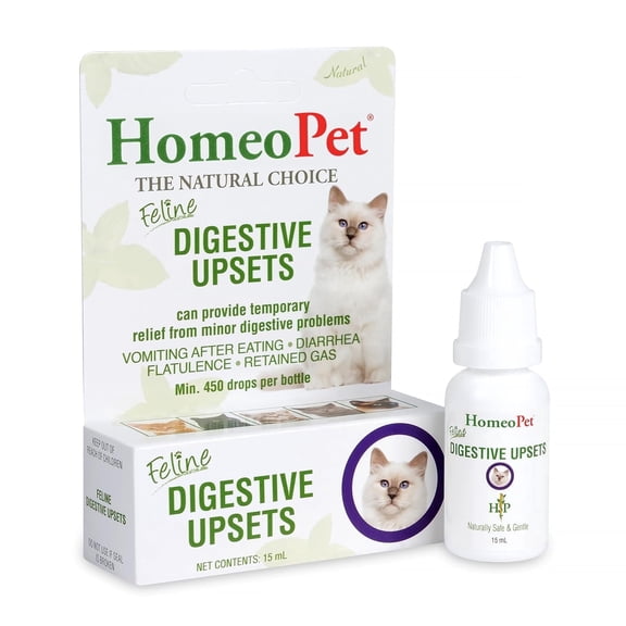 HomeoPet Feline DIGESTIVE UPSETS Digestive Health Support Drops for Cats, 15 mL